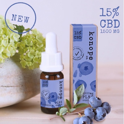 Konope 15% CBD Fresh Čučoriedka Full Spektrum 1500 mg 10 g