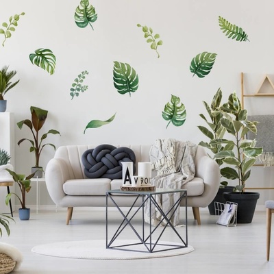 INSPIO 9094f Samolepky na zeď - Tropické listy, velikost 90 x 120 cm