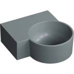 Omnires Lavoar suspendat Omnires Ovo M+ finisaj gri cenusa mat 33.5 cm stanga (OVO335UWLAG)