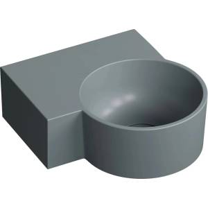 Omnires Lavoar suspendat Omnires Ovo M+ finisaj gri cenusa mat 33.5 cm stanga (OVO335UWLAG)