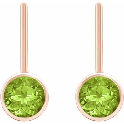 Eppi Zlaté visiace náušnice s olivínmi Christabel E37574