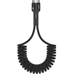 Baseus - Кабел за данни Fish-Eye (P10320203111-00) - USB-C към USB-C, Бързо зареждане, 100W, Разширяем дизайн, 1 м - Черен
