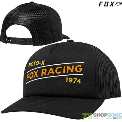 Fox Banner Trucker Hat Black 001