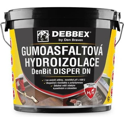 DEBBEX by Den Braven DenBit DISPER DN - Gumoasfaltová hydroizolace Varianta: 5 kg kbelík černá 11008BI