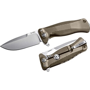 lionSTEEL sr11 b / Удобно джобно ножче с твърда титаниева рамка и здрава титаниева дръжка - кафяво (lion0167)