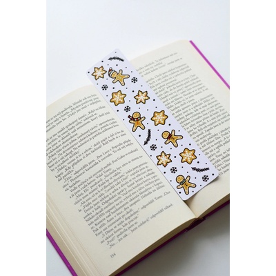 Kelímkuj Pan Perníček – ilustrovaná vánoční záložka do knihy, motiv perníčků, vyrobeno v ČR – Zboží Mobilmania