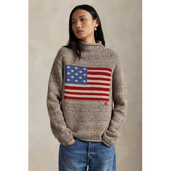 Ralph Lauren пуловер с ниско поло дамски с вълна (211978328)