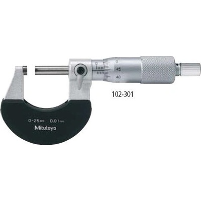 Mitutoyo Mikrometr třmenový analogový 0-25/0,01 mm s řehtačkou mitu-102-301