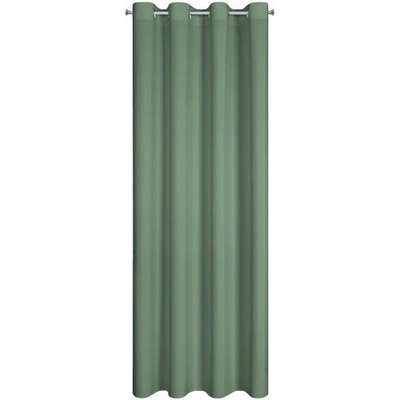 Mybesthome EASY TOP dekorační závěs s kroužky 140 × 250 cm, tmavě mátový, 1 ks