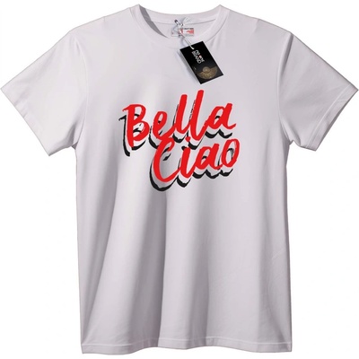 NOONEBRAND Тениска Bella Ciao - 7XL, White