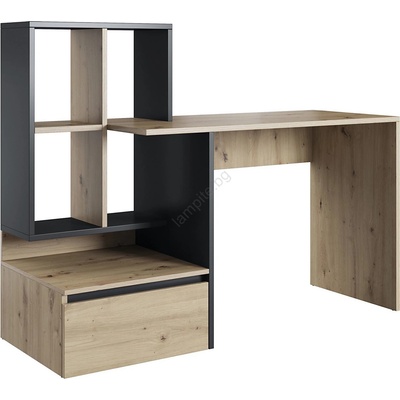 WIPMEB Писмено бюро с полица MARLO дъб artisan/антрацит (WM0046)
