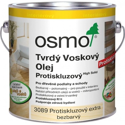 Osmo 3089 Tvrdý voskový olej protišmykový 0,125 l Bezfarebný hodvábny