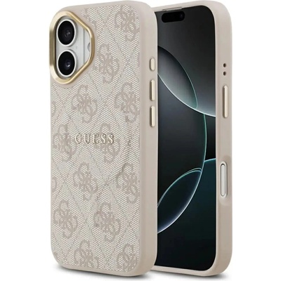 GUESS Калъф Guess 4G PU Classic Logo MagSafe за iPhone 17 - розов