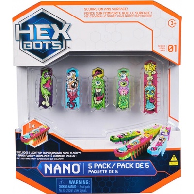 Hex Bots Nano sada 5 miniatúrnych robotických chrobákov