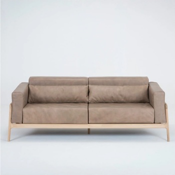 GAZZDA Светлокафяв диван от биволска кожа с масивна дъбова конструкция , 210 см Fawn - Gazzda (087-00002)