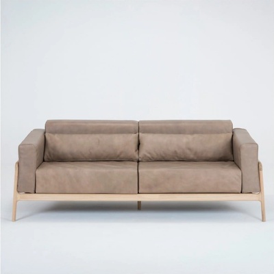 GAZZDA Светлокафяв диван от биволска кожа с масивна дъбова конструкция , 210 см Fawn - Gazzda (087-00002)