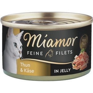 Miamor Feine Filets в желе - мокра котешка храна с риба тон и сирене, 100 г консерва