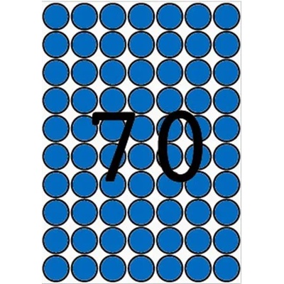 APLI Етикети, кръгли, 19 мм, цветни, a5, apli, сини, 560 етикета в опаковка 12104 (12104)