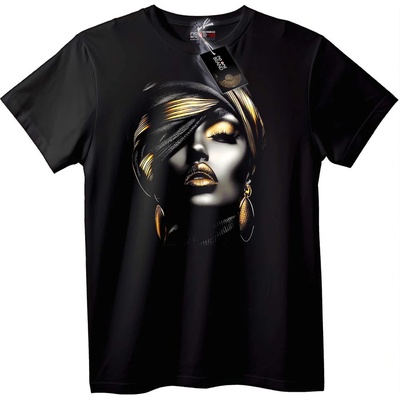 NOONEBRAND Тениска Златна елегантност - XS, Black