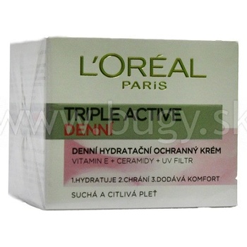 L'Oréal Triple Active denný krém suchá a citlivá pleť 50 ml