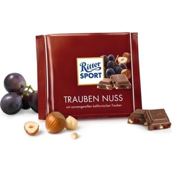 Ritter Sport čokoláda s kalifornskými hrozienkami a lieskovými orechmi 100g