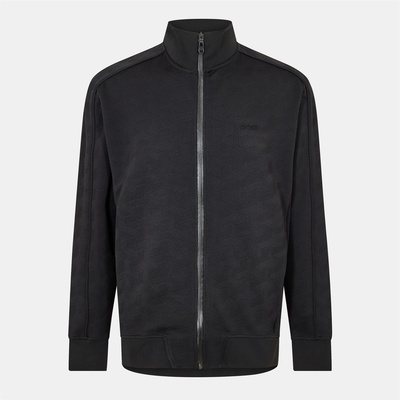 HUGO BOSS Поларено горнище с цип Boss Men's Mirror Green Full Zip Fleece Hoodie - Black 001