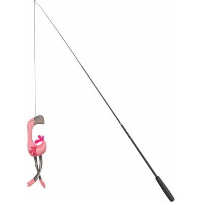 Trixie Teleskopický hrací prút s plameniakom 42 - 106 cm