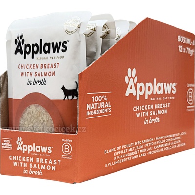 Applaws kuře a losos 12 x 70 g