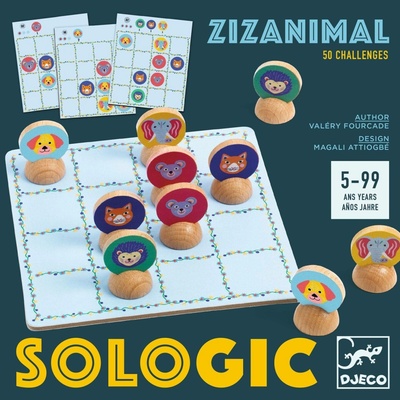 Djeco Logická hra ZIZANIMAL hlavolam Sologic 50 úkolů