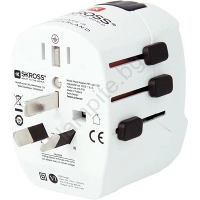PA46PD45 - Адаптер за пътуване PRO Light USB UK+USA+AUS/CN USB A+C 45W (SL1707)