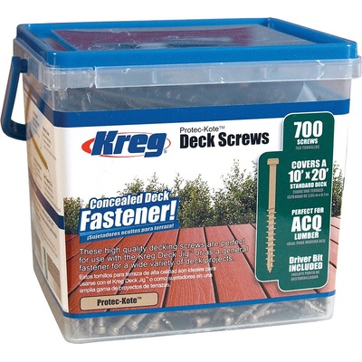 Kreg Protec-Kote Vruty pro terasy, sada 700 ks, 51 mm