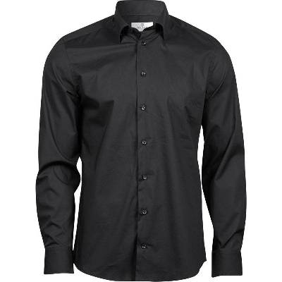 Tee Jays luxusná elastická košeľa s dl. rukávom 4024 čierna