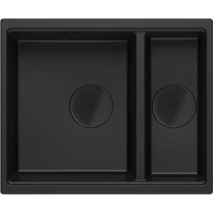 Quadron Мивка за под плот Quadron Logan 150, композитна, черна, 56x46 см (HCQL5646U7-BLM_U) Мивка за вграждане