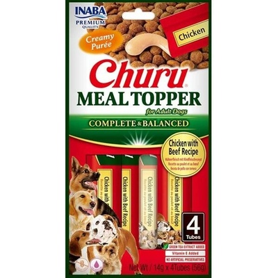 Inaba Churu Dog meal topper kuracie a hovädzie 4x 14 g