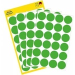 Avery Zweckform labels 18mm, green, 24 labels, for marking, removable, packed of 4 pcs. , 3597, for handwriting