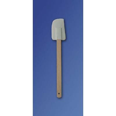 stěrka kuch. 27,5cm, 9x5cm, gum. bílá, dř.rukoj.