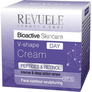 Revuele V-Shape Day Cream Peptides & Retinol SPF 15, дневен крем за контуриране и стягане на лицето, 50 ml