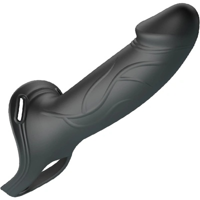Pretty Love Мъжки пенис колан от Медицински силикон "landon black" 17 см