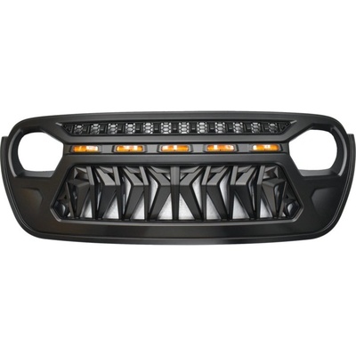 Mriežka, Čierna, X-serie, LED, Jeep Wrangler JL, Jeep Gladiator JT