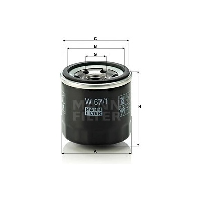 Olejový filtr MANN-FILTER W 67/1 (W67/1) | Zboží Auto