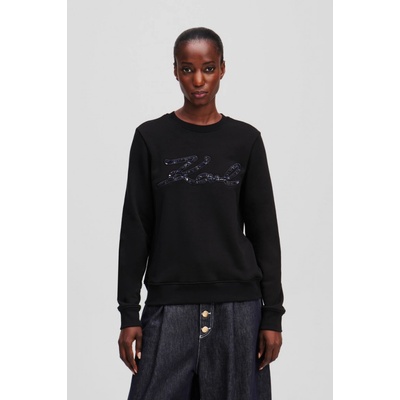 Karl Lagerfeld Boucle Karl Signature Sweat Black