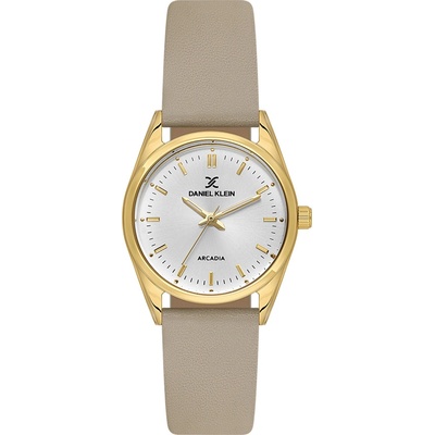 Daniel Klein DK. 6.14274-2 - Дамски часовник, Кварцов, 30mm, Бежова кожа, 3 ATM - Arcadia