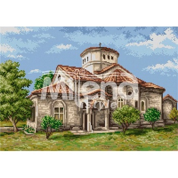 Milena Style Араповски манастир - гоблен със схема конци dmc 1: 4