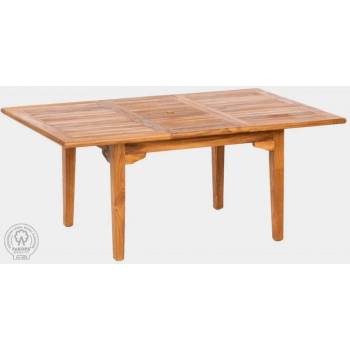 FaKOPA ELEGANTE obdélníkový rozkládací stůl z teaku 90 x 110-160 cm