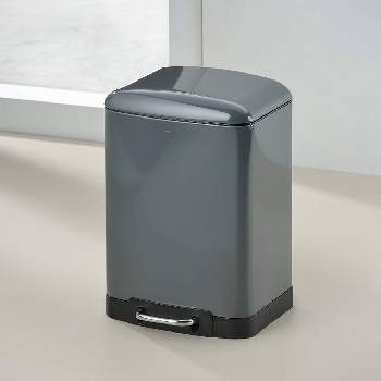 Kela 12 л тъмно сив кош за отпадъци с педал KELA от серия Davino