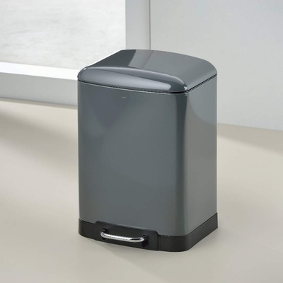 Kela 12 л тъмно сив кош за отпадъци с педал KELA от серия Davino