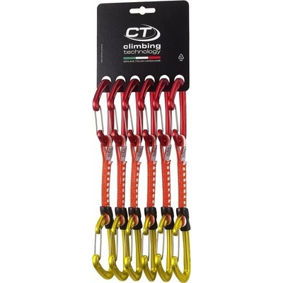 Climbing Technology Fly-Weight EVO Set DY Quickdraw Red/Gold Wire Straight Gate 12.0