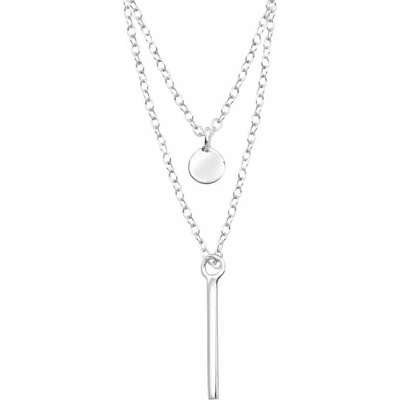 Bijutanki Двойно Сребърно Колие с Висулки