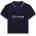GUESS Oversize тъмносиня тениска с яка за момче с трицветен надпис Guess
