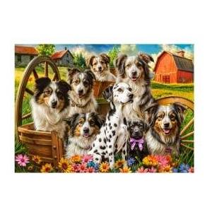 Castorland Happy Dogs In The Countryside 260-Piece Puzzle B-27699-1
